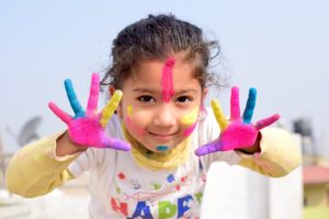 enjoying with colours