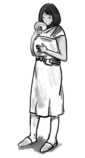 Nanny with infant Housekeeper logo